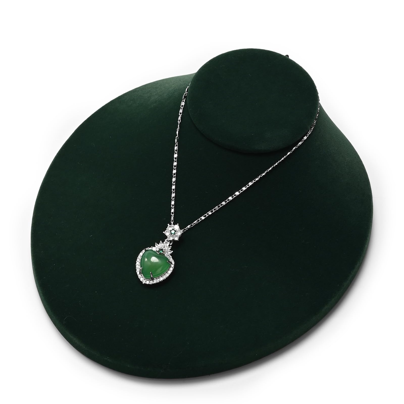 Oirlv Verde Velluto Espositore Per Gioielli Supporto Per Collane, Busto, Espositore Per Ciondoli, Supporto Per Gioielli