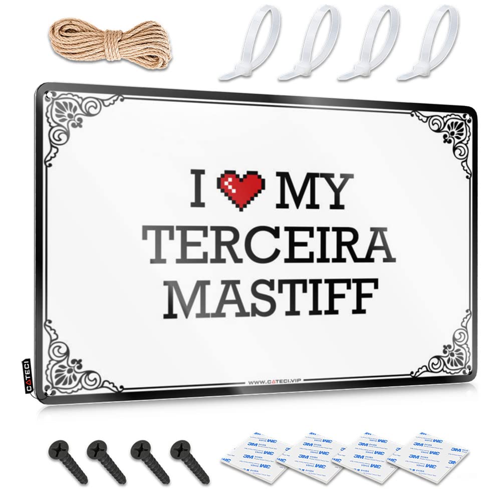 I Love My Terceira Mastiff Retro Wall Decor Life Decorative | Novelty Ideas Hanging Art For Shed Living Room(30X40CM)