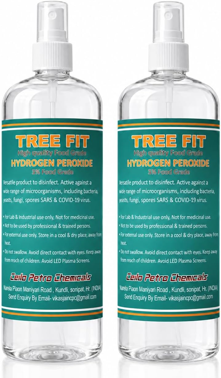 Hydrogen Peroxide 3% w/w FOOD GRADE For Plants and multi use Disinfactant | Pack of 2 (500 X 2 = 1000 ML)