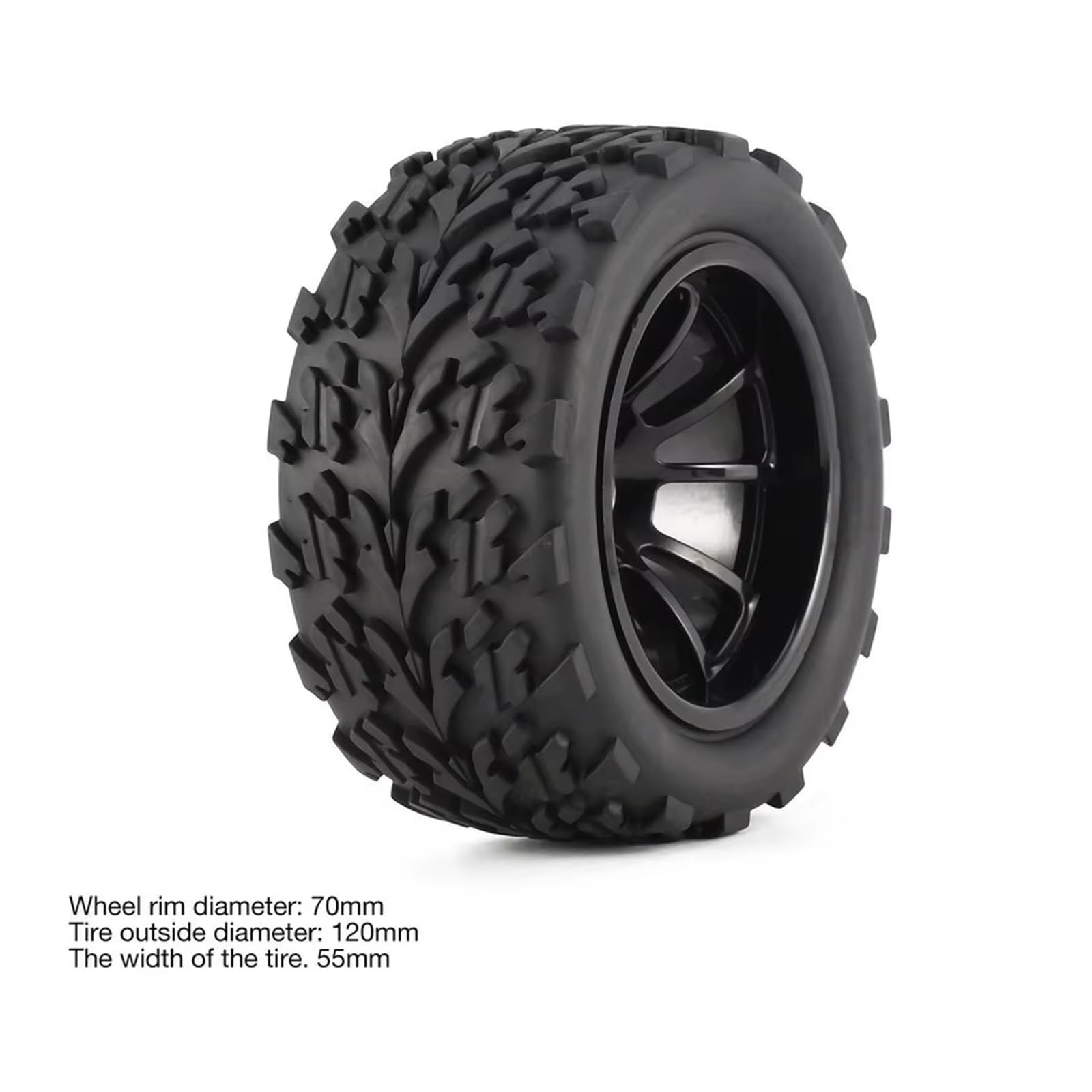 Neumáticos Coche RC para Traxxas para Arrma para Redcat para HSP para HPI para Tamiya para Kyosho 120MM 1/10 RC Camión para Buggy Neumáticos Insertos De Rueda 12mm Hex