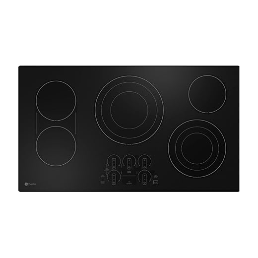 GE Profile 36 in. 5 Burner Element Smart Radiant Electric Cooktop in Black PEP9036DTBB