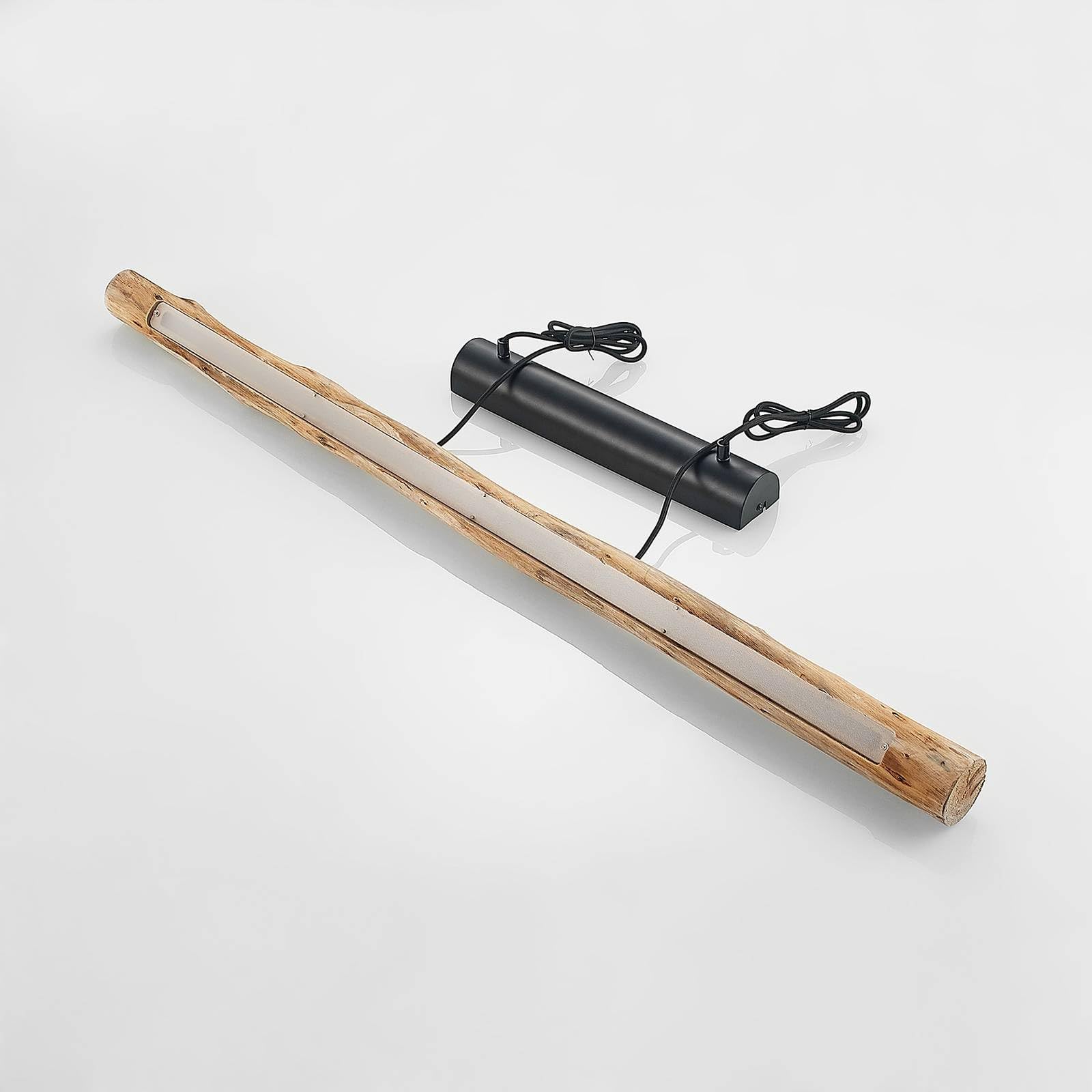 Lindby LED Lámpara colgante Nekala en Negro hecho de Madera e.o. para Salón & Comedor (1 llama, lámpara, techo