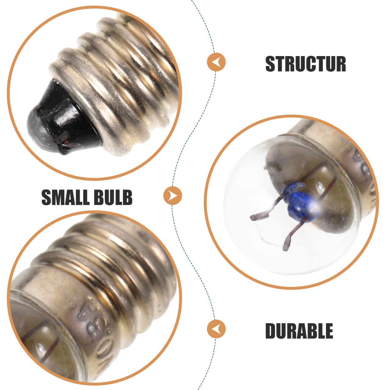 Gatuida Apoules 10Pcs E10 Ini Apoules 2. 5V 0. 3A Expérience