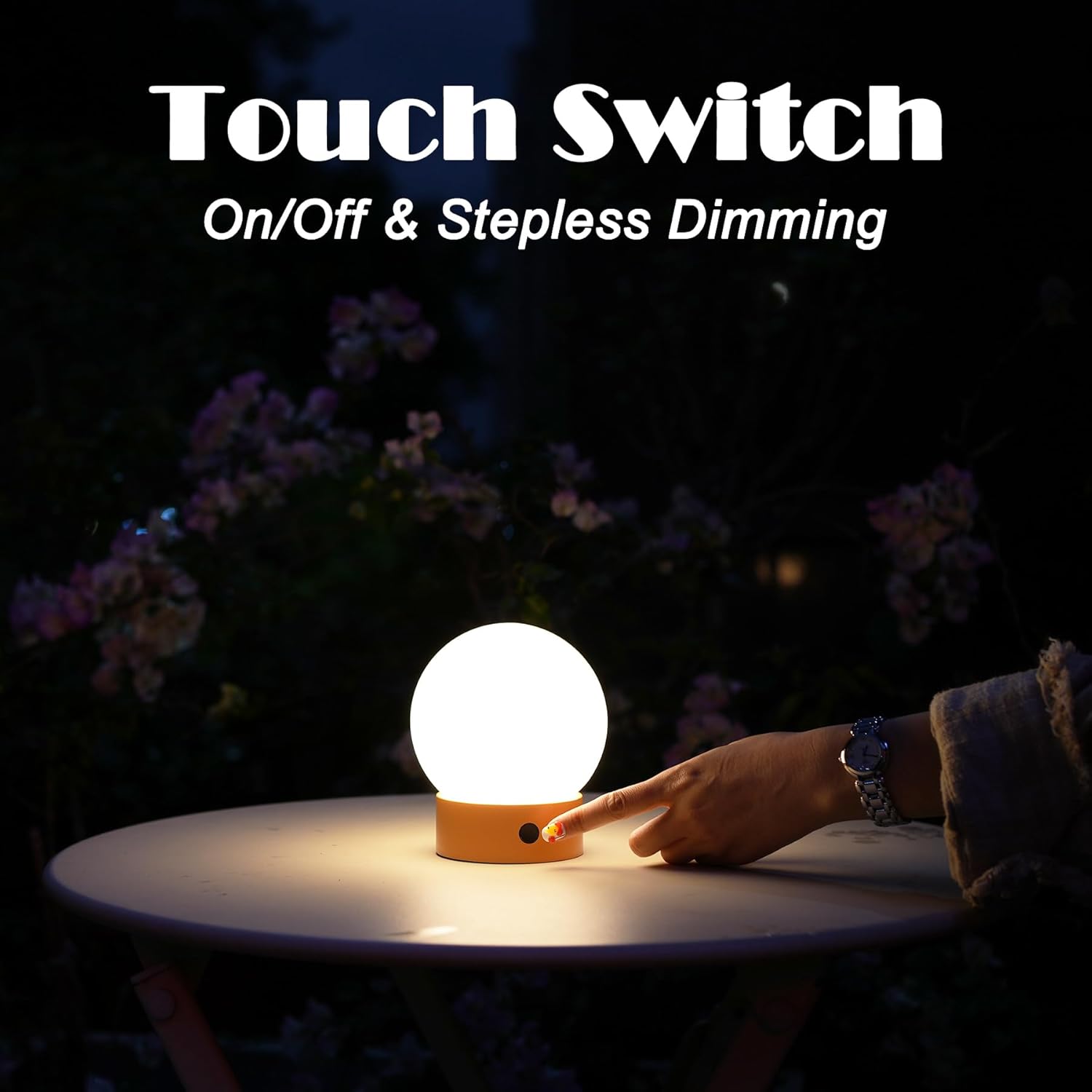 Small Cute Cordless Table Lamp Rechargeable, Battery Operated Shower Lamp Waterproof, Touch Dimmable Globe Ambient Light for Outdoor/Bedside/Patio/Dining (Green)