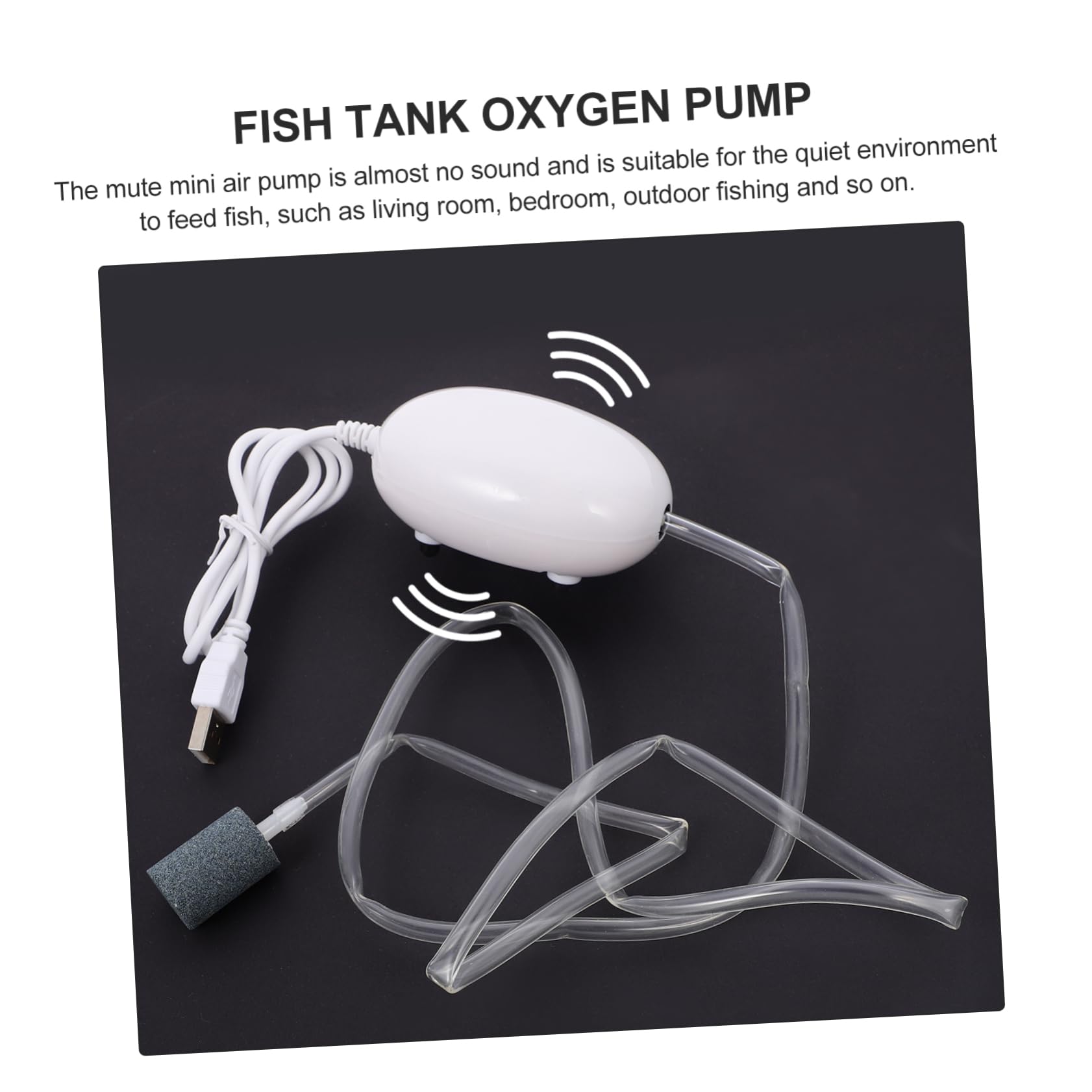 BESPORTBLE USB Sauerstoffpumpe Aquariumpumpe USB Belüfterpumpe Tragbare Aquarium Luftbelüfterpumpe Aquarium Sauerstoffpumpe Mini Aquarium Luftpumpe Gaspumpe Bewegung Aus