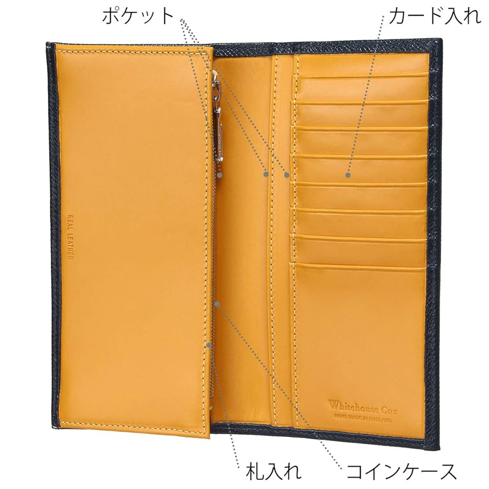 Whitehouse Cox 長財布 S9697　ネイビー Whitehouse Cox ホワイトハウスコックス 長財布 S9697L