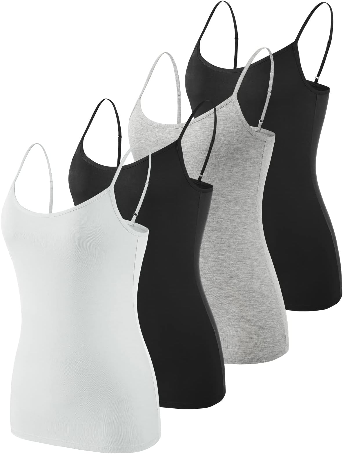Vislivin Women's Basic Solid Camisole Adjustable Spaghetti Strap Tank Top