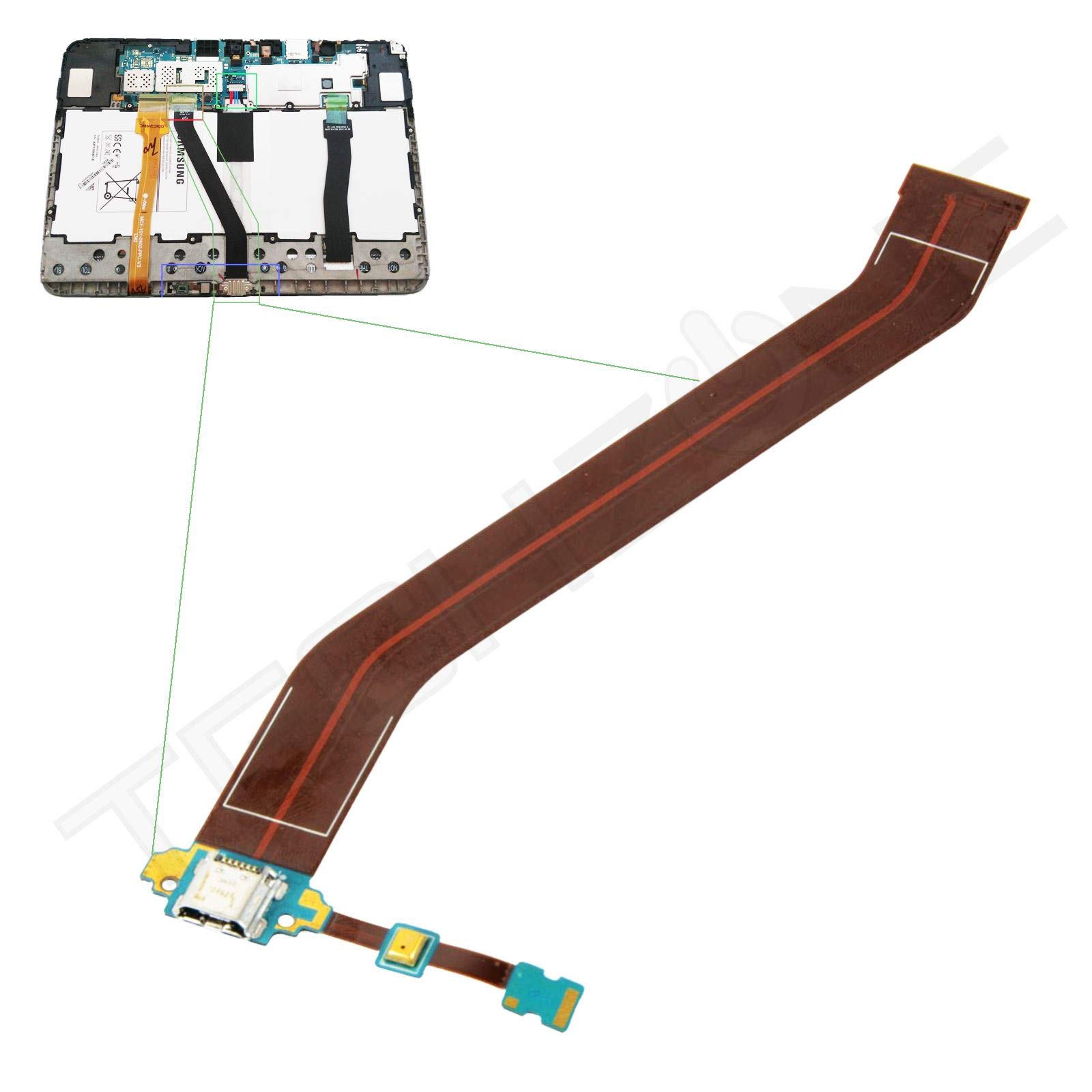 TechZone USB Charging Port Mic Flex Charger Flex for Samsung Galaxy Tab 3 10.1 GT P5200 P5210