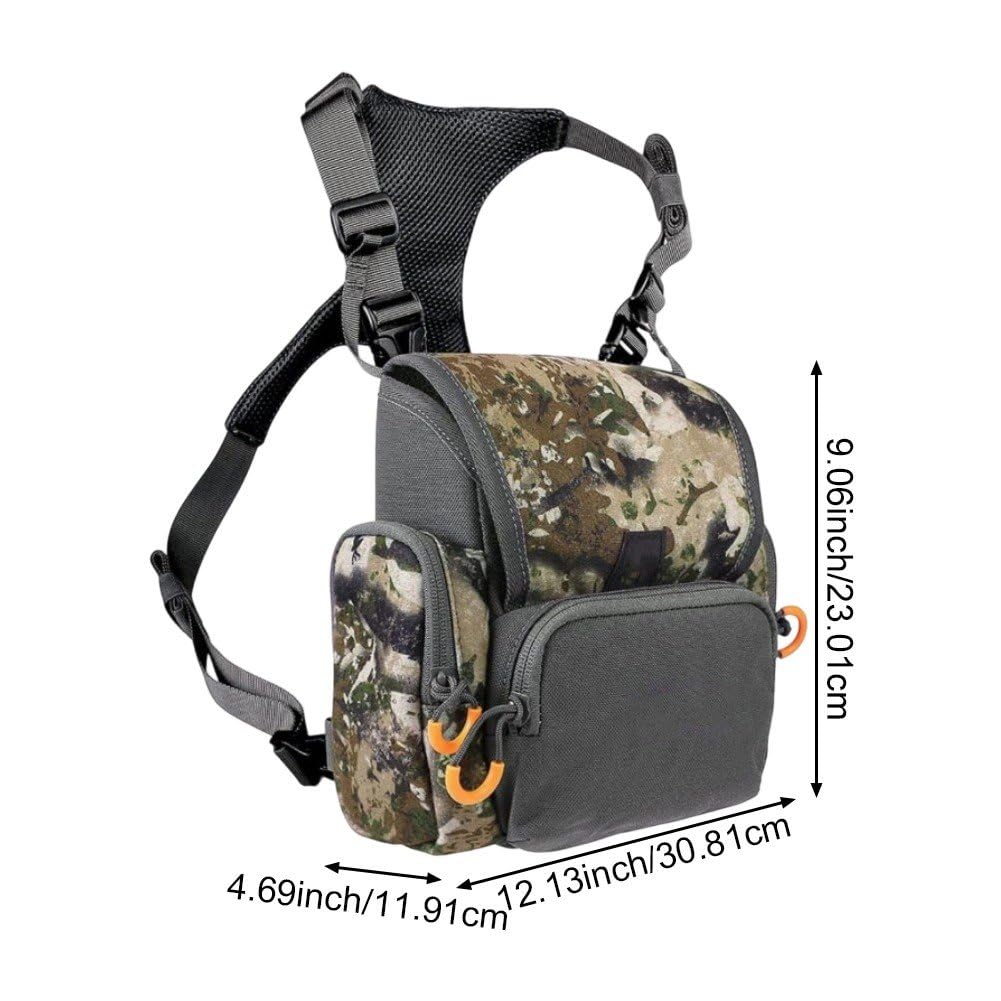Arnés Portátil para Binoculares con Funda Impermeable, Mochila para Pecho para Caza, Observación De Aves Y Senderismo.