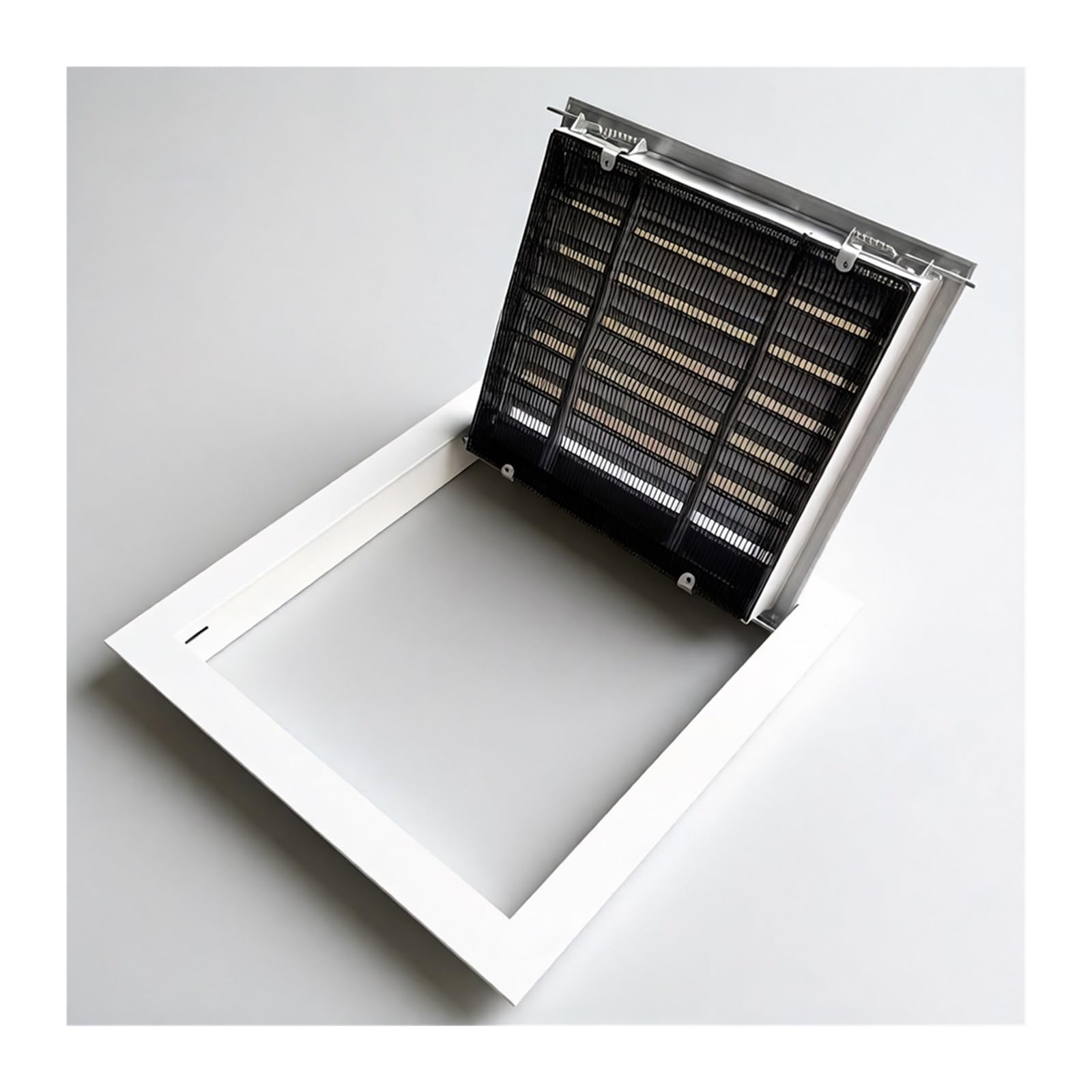 Tapa de ventilación, Panel de Acceso con Rejilla de Aluminio Blanco Impermeable - 40x75cm (15.7x29.5in) Tapa de ventilación con Filtro para Techo y Pared - Ideal para el hogar, Garaje, cober