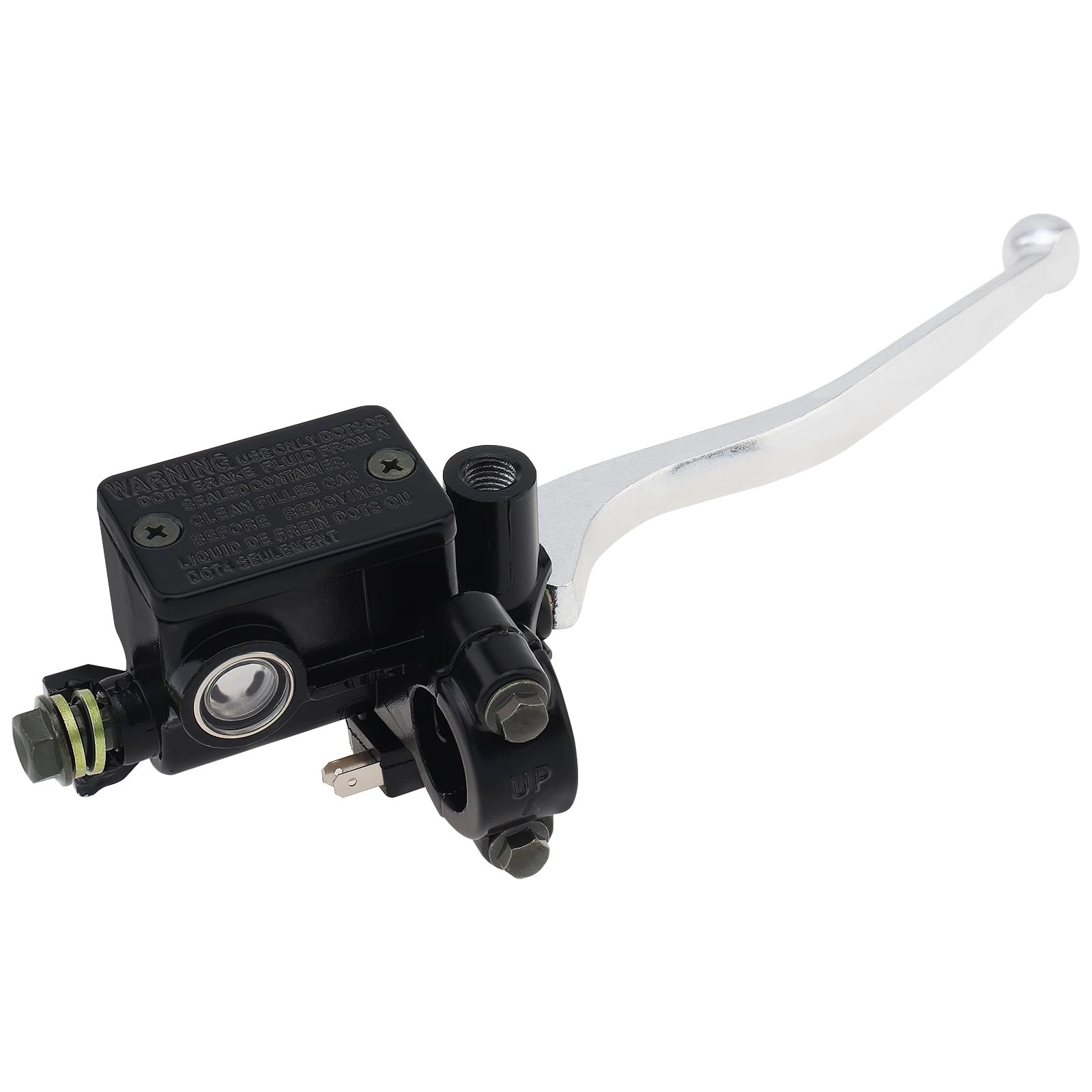 Windance 22mm 7/8inch M10 Motorcycle Handlebar Brake Lever Pump with 10mm Mirror Hole Front Right Hand Brake Master Cylinder Clutch Compatible with Yamaha Suzuki Honda Kawasaki (Right Hand)