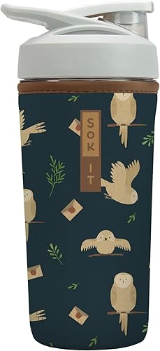 Miniatura 70 de Funda aislante de neopreno para botella mezcladora de proteínas Sok It BotlSok (Jardín inglés de picnic, se ajusta a botella mezcladora de 28 oz)