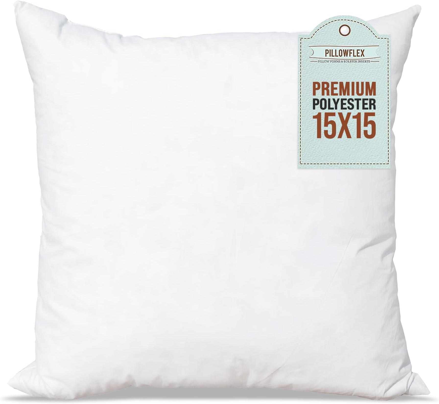 15 x 15 - Inch : Pillowflex Polyester Filled Machine Washable 15 x 15 - Inch Pillow Form Insert