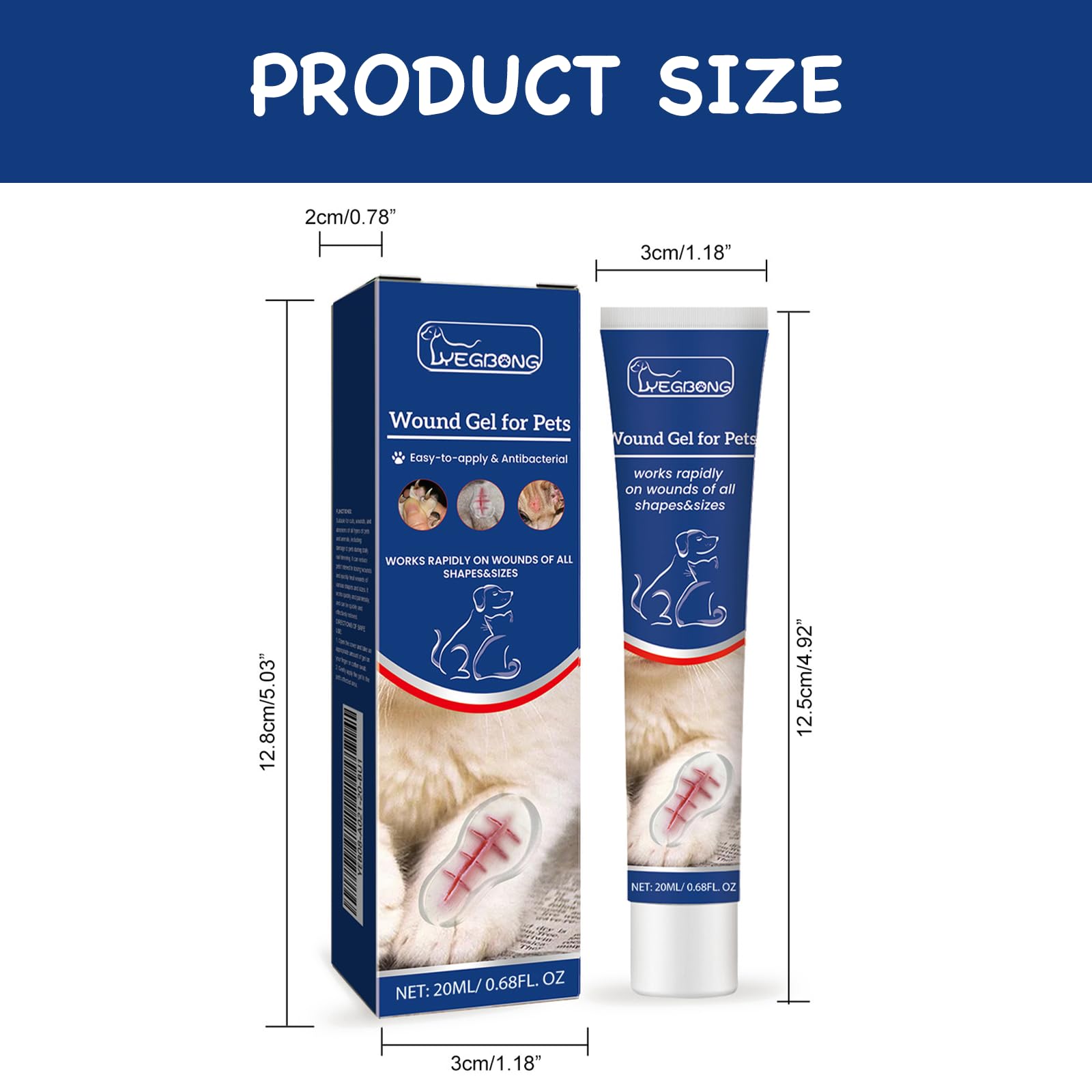 XdealCozyxc 2 Pcs Pet Wound Care Gel, Dog Leg Wound Protector, Waterproof Protective Liquid-Bandage for Pet Wound Care - Image 2