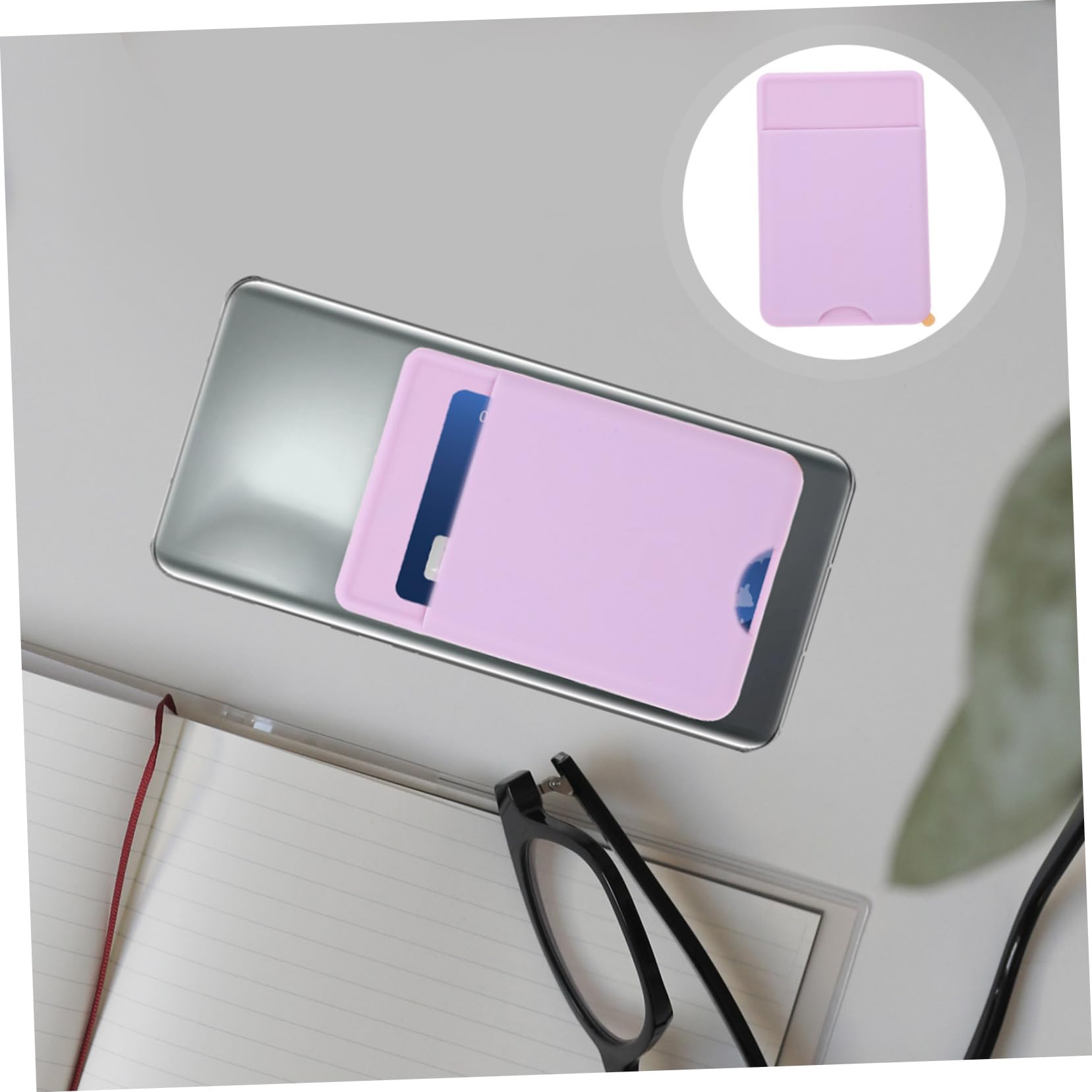 Uonlytech 10pezzi Portafoglio Adesivo Per Smartphone Silicone Da Titolare Per Carte e Biglietti Da Visita