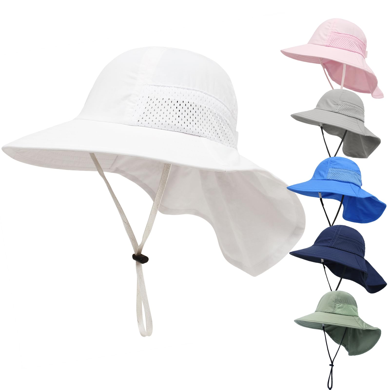 QIYIENDIAN Baby Toddler Sun Hat UPF 50+ Ajustable Protección Solar Bucket Sombreros Gorra para Niños Niños Niñas