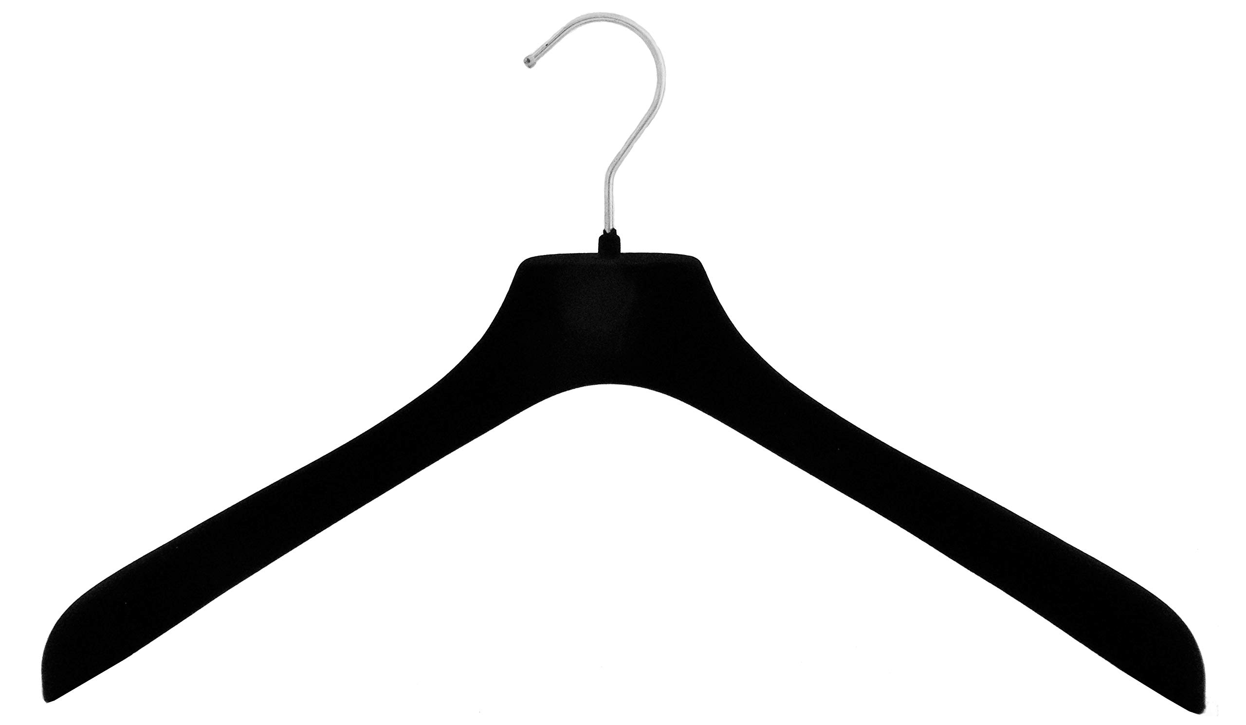Samt Kleiderbügel für Jacken & Mäntel, 42 cm, schwarz, 10 Stück