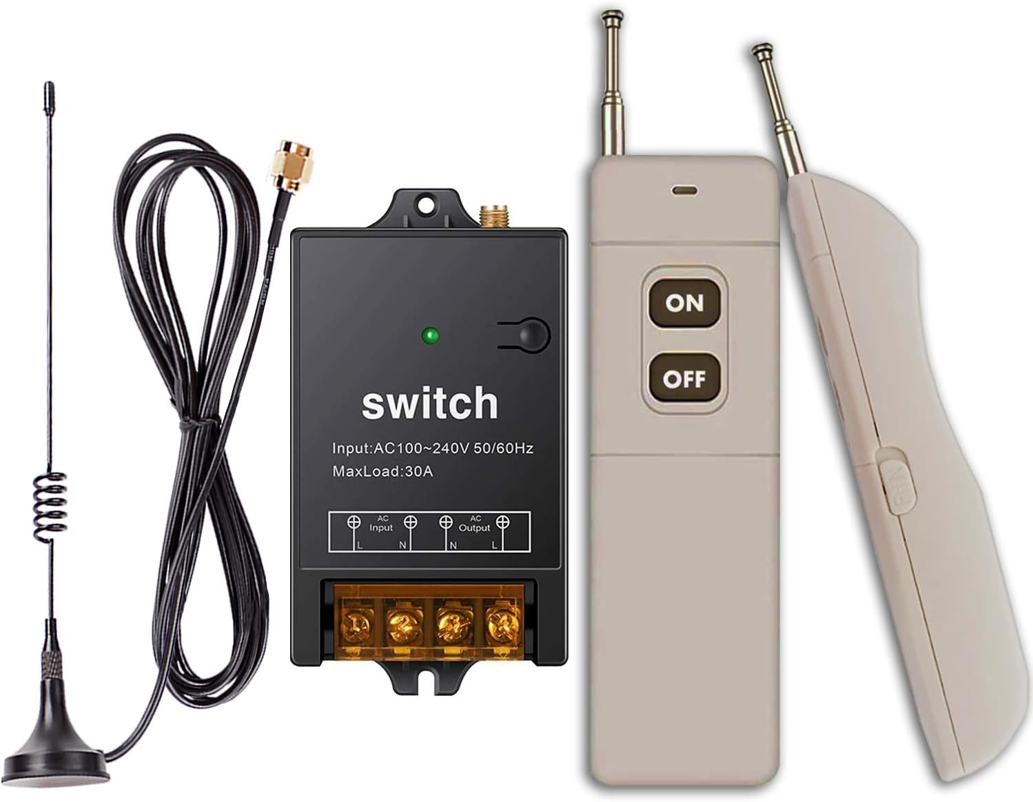 Meskliu Wireless Light Switch and Receiver Kit,Wireless Remote Switch