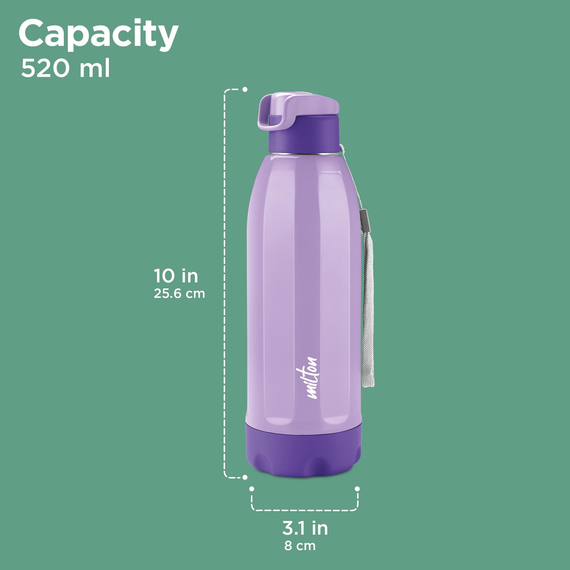 Milton Steel Meridian Thermoware Bottle - Purple -7 Milton Steel Meridian Thermoware Bottle - Purple -7