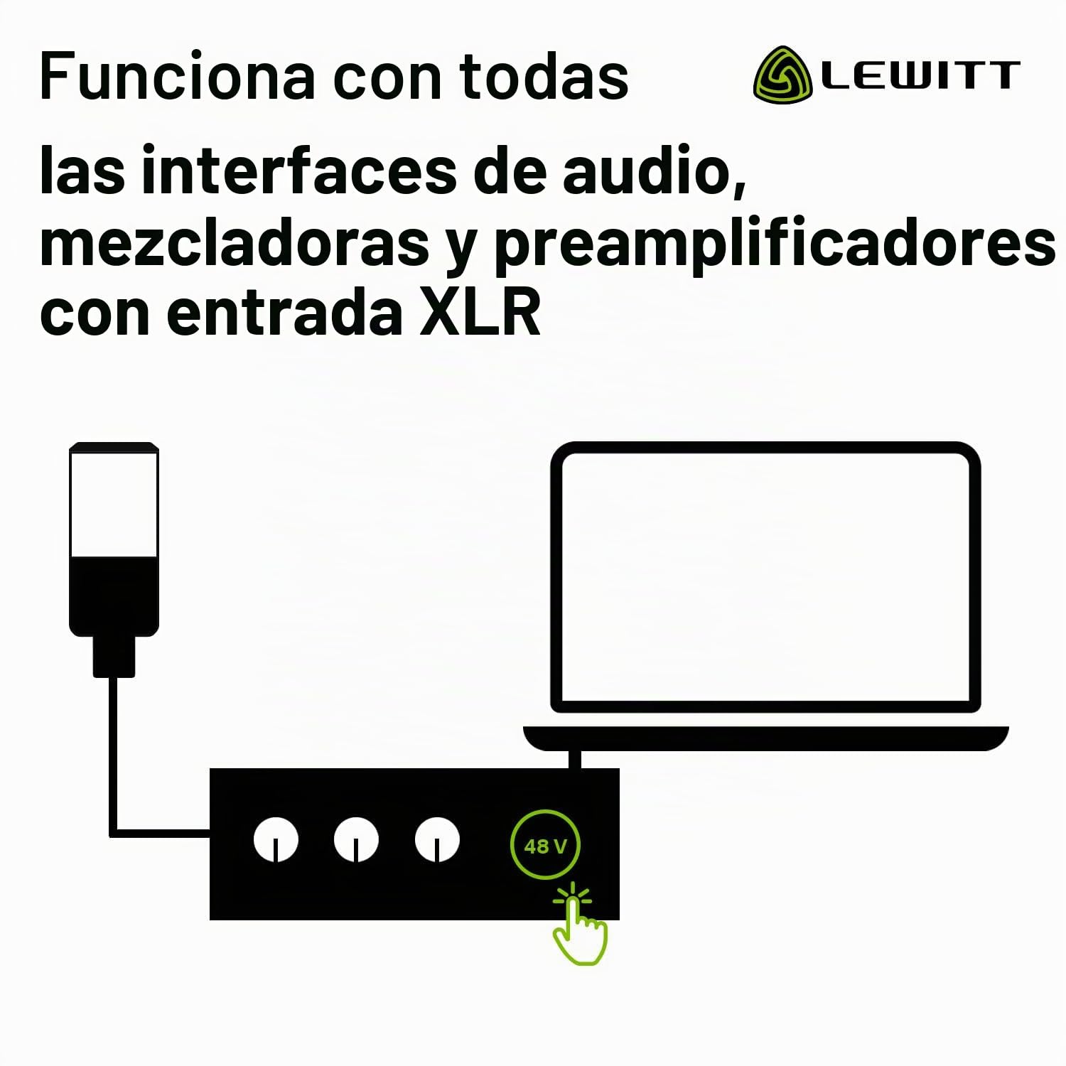 LEWITT Micrófono de condensador LCT 440 PURE XLR para voz, canto, grabación de instrumentos y transmisión