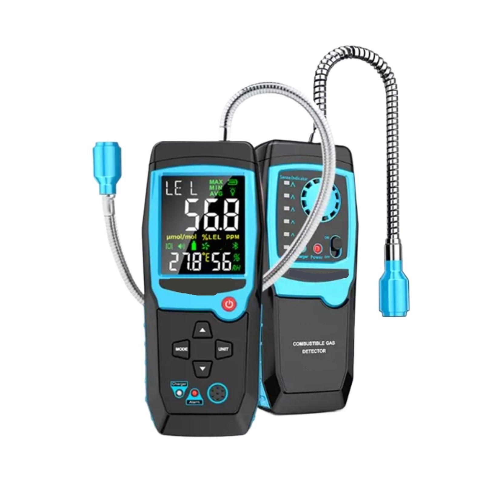 Monitor de co2, Detector De Fugas Gas Combustible, Probador Natural Metano Inflamable, Alarma Luz Sonora para el hogar(FA+)