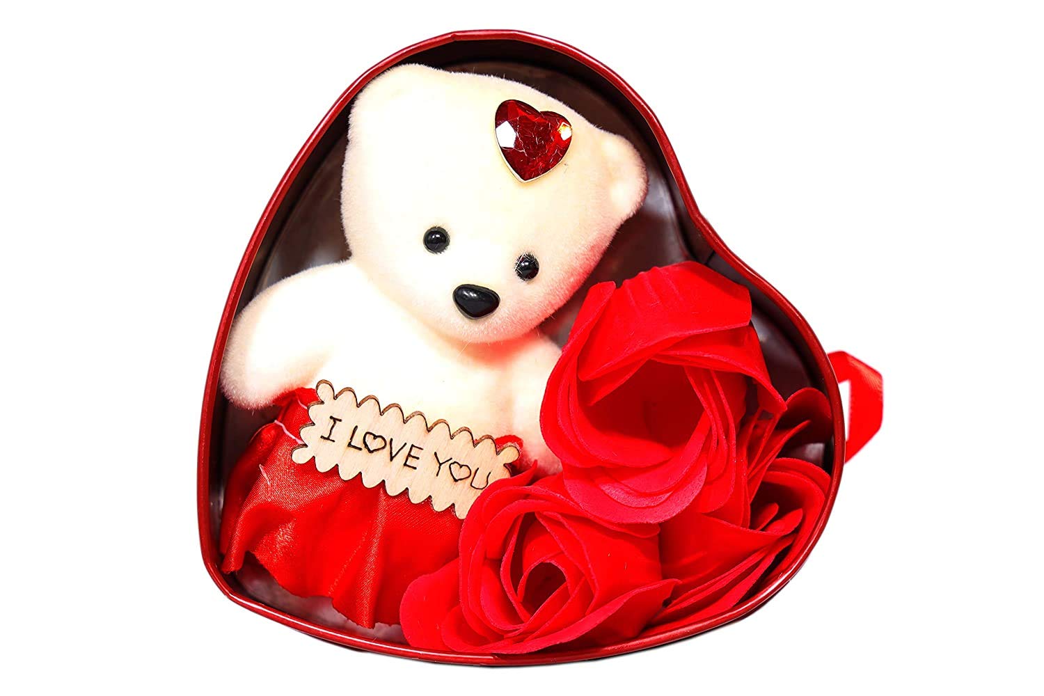 Great Art Best Vallentine Gift Box with Teddy Roses (Vallentine Teddy)-image-42