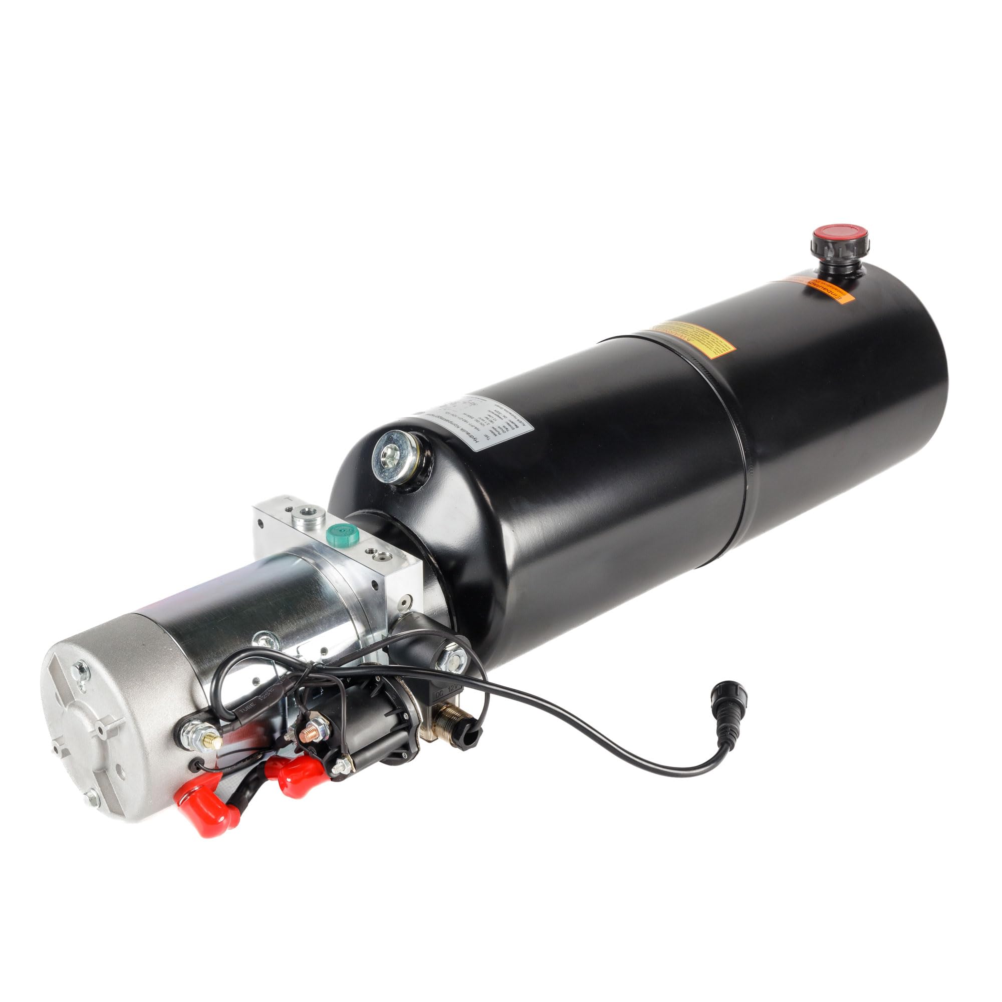 Hydraulikaggregat, Hydraulikpumpe 12 V 180 bar 2000 Watt mit 12 Liter Stahltank und Kabelfernbedienung (1 x Funkfernbedienung)