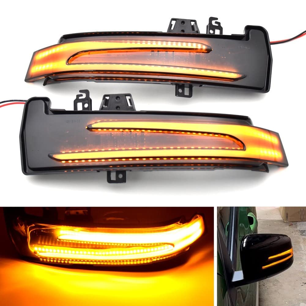 Intermitentes Dinámicas para Benz W204 para CLA ABCES para GLA para GLK para CLS Clase W176 W212 Luz Indicadora De Espejo Lateral 2 Uds LED Señal De Giro Dinámica La Señal Giro