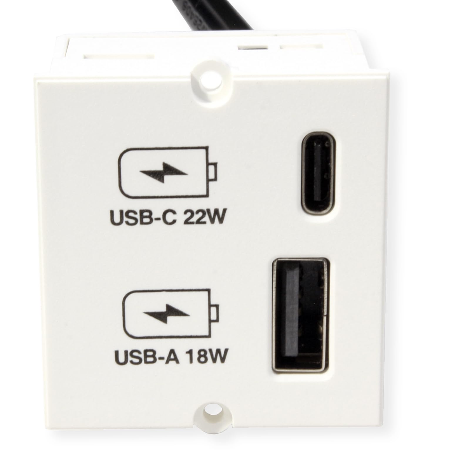 Bachmann USB A/C Charger 22Watt CM White