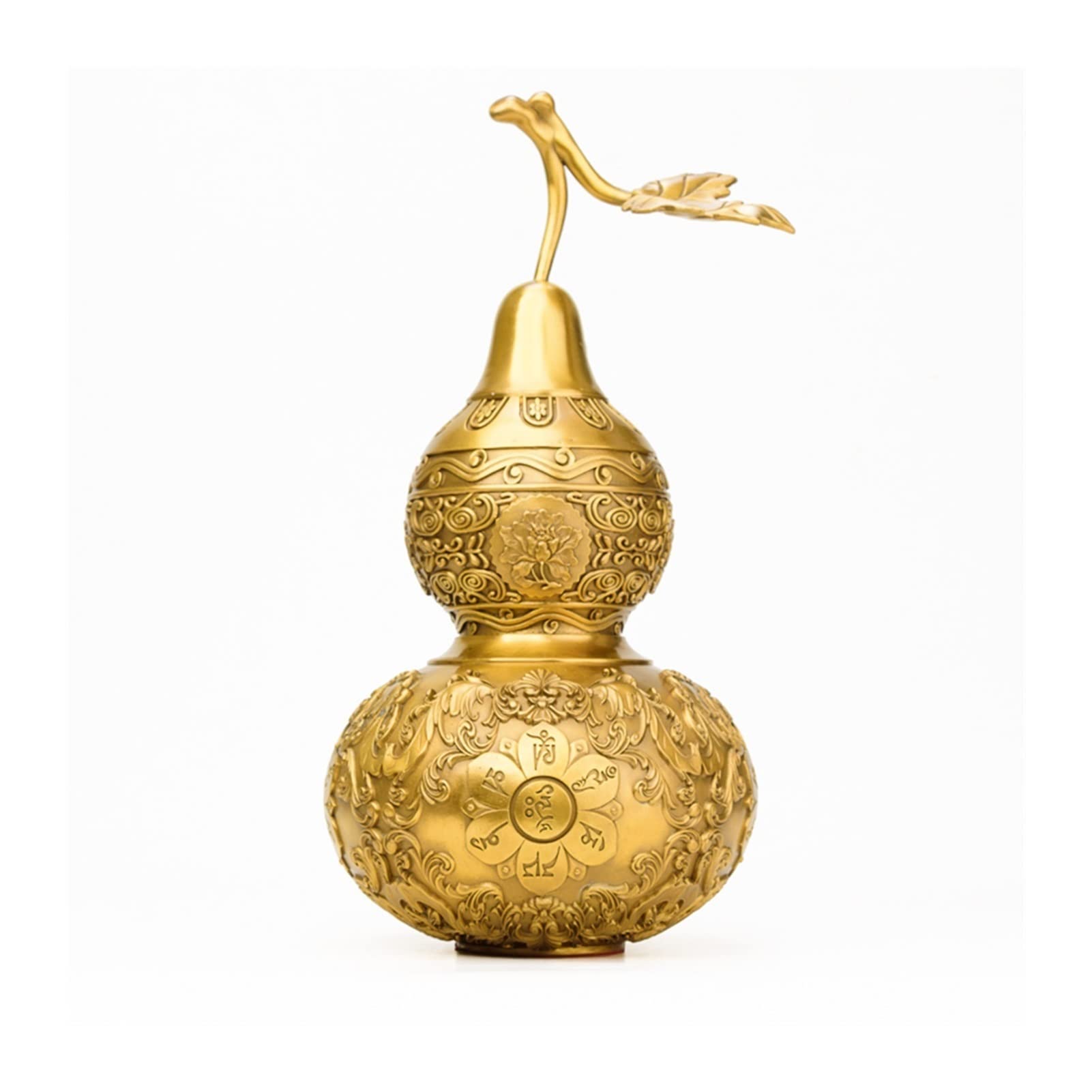 SnamicE Sculpture Decor Gourd Ornaments Brass Porch Gourd Ornaments Living Room Decoration Brass Gourd Ornaments, With Base Statue Decoration,