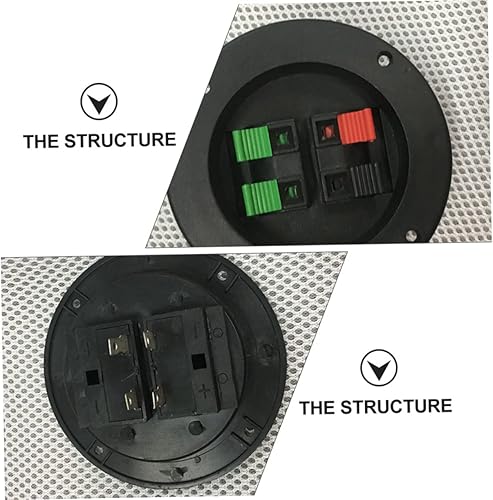 Miniatura 5 de Parliky Conector de 2 piezas - Terminal de repuesto para altavoz de resorte, puerto de sonido, encuadernación, equipo de bricolaje de forma redonda