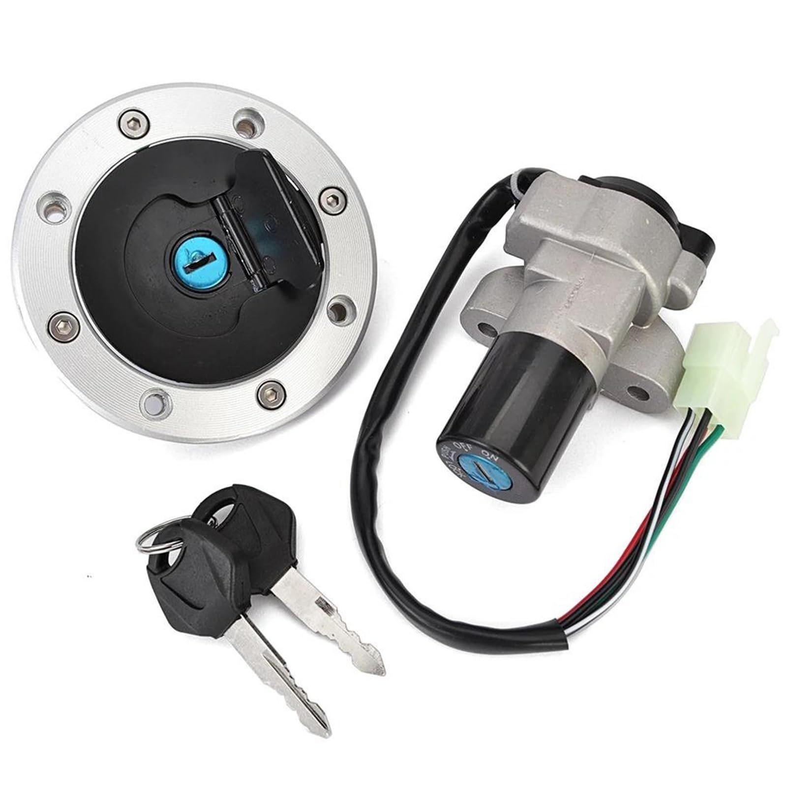 Accesorios para Motocicletas Tapa del depósito de Combustible con Cerradura de Encendido y Llave para Suzuki GSF400 M/N/P Bandit 1989-1995 1994 1993 1992 1991 1990