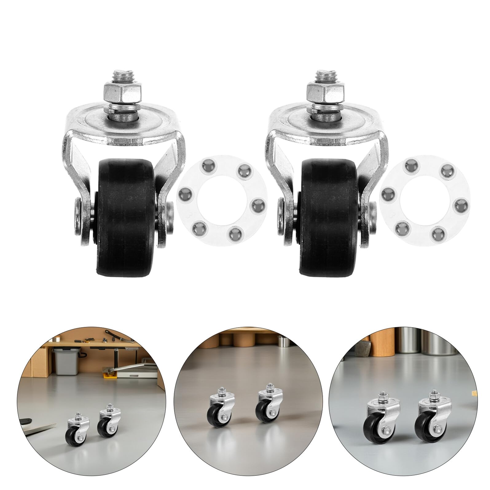 Lot de 2 roulettes de cric hydrauliques pour cric 2 tonnes