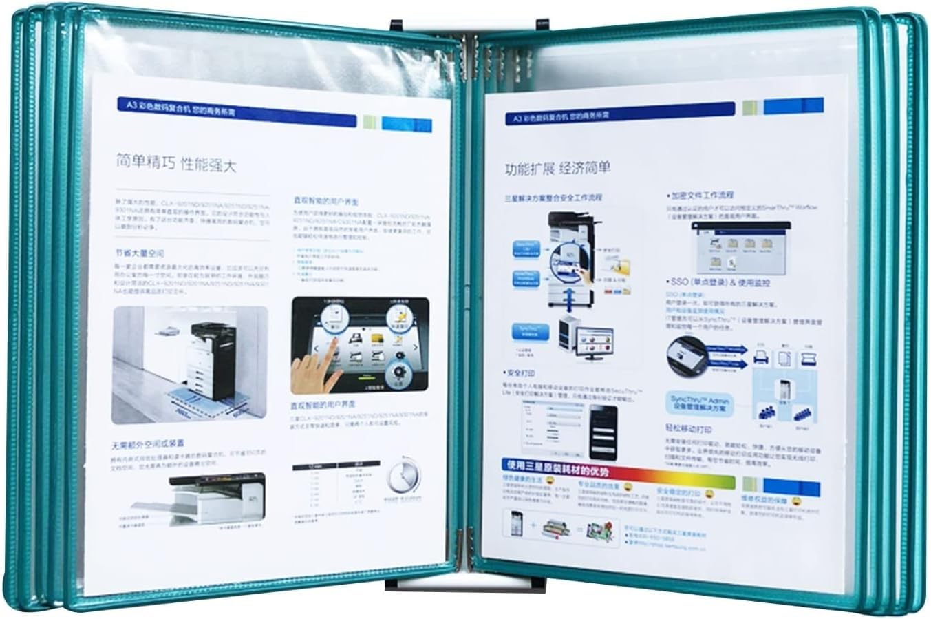 noxozoqm Wall Mounted Reference, 10 Double-Sided Panels, A4 Letter-Size, Assorted Colors(Color:E)