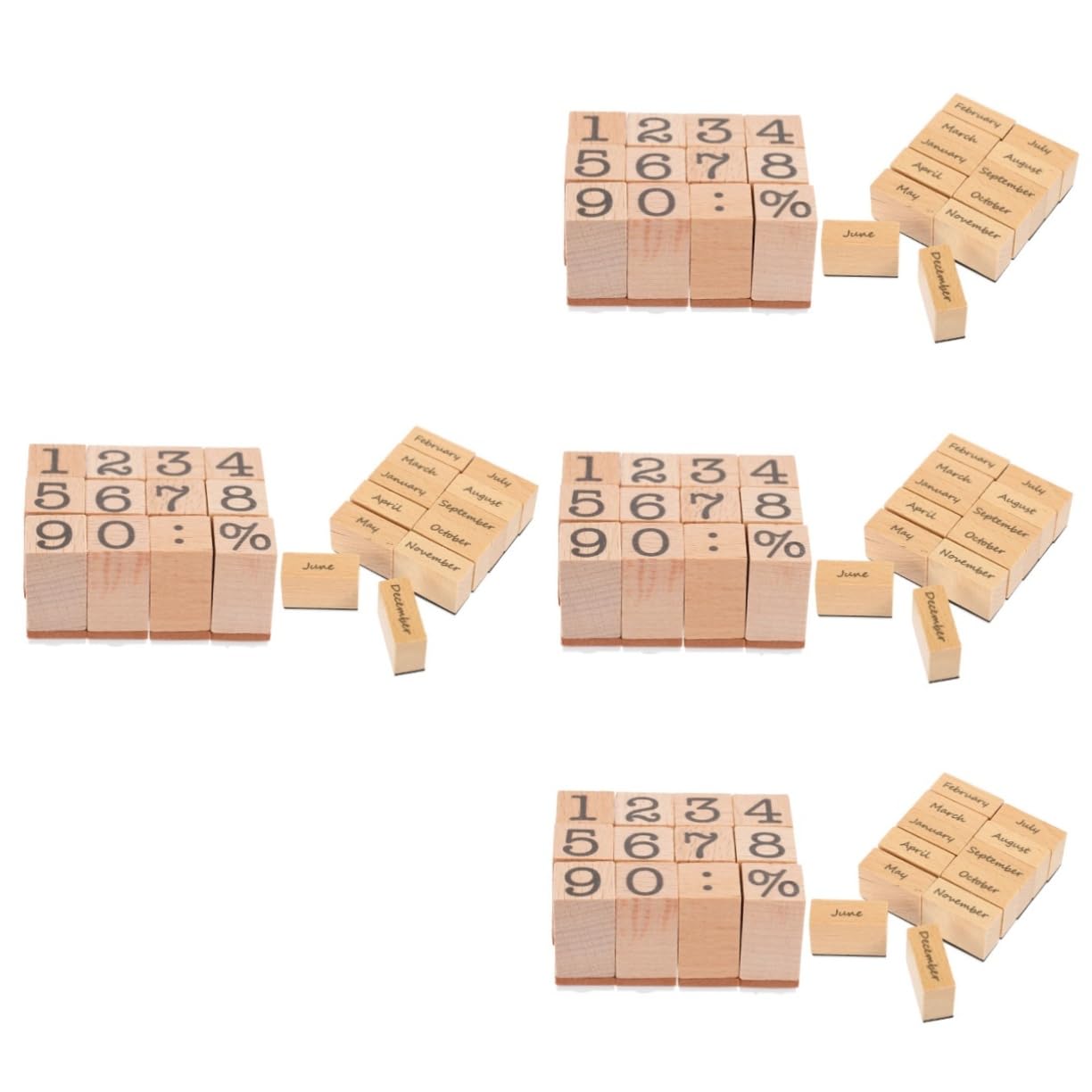 Uonlytech 8 Sätze Holz digitales Siegel Journaling Journal -Briefmarken Planer Stempel Datum Scrapbooking-Holzstempel Unterschriftenstempel Retro-Holzstempel Stempelvorräte Buchstempel Gummi