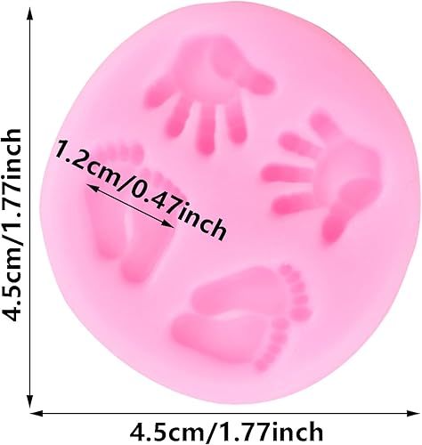 Miniatura 2 de Moldes de silicona para bebé, molde de fondant para pies de bebé, moldes de silicona para decoración de tartas, decoración de cupcakes, caramelo y