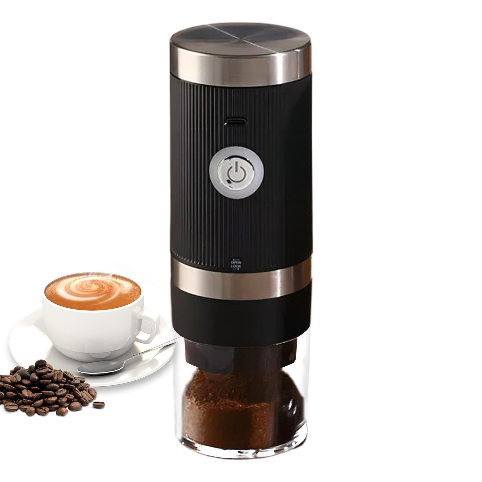 Moulin à café électrique portable pour les voyages et le camping avec batterie USB