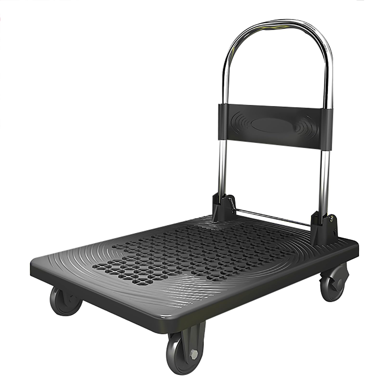 Carro de Plataforma de Garaje de Alta Resistencia, Carretilla Manual Plegable de 100 kg, Carro de Equipaje de Plataforma Plana con Ruedas giratorias de 360° para Equipaje, Viajes,