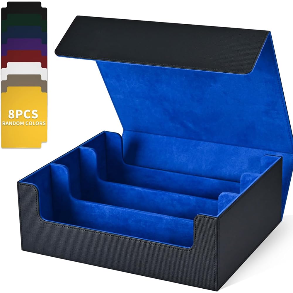 RATSTONE Deck Box,Deck Box Magic,Caja Cartas Magic,Organizador de cartas coleccionables, con capacidad para más de 1800 cartas sin bolsillo y 8 separadores, estuche magnético para guardar cartas