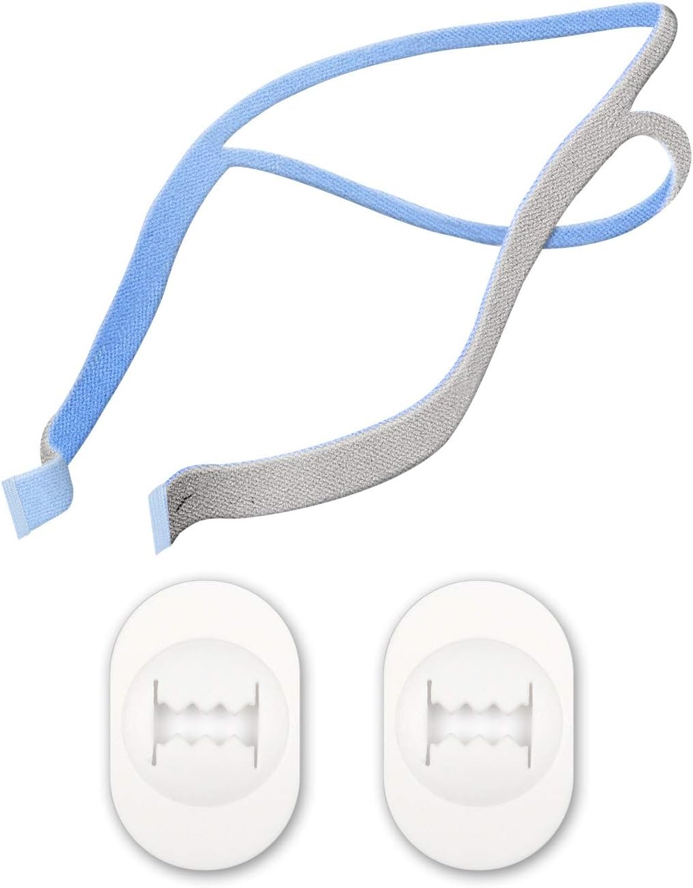 NuBliss Replacement Headgear for The ResMed Airfit P10 Nasal Pillow CPAP Mask. (1 Pack) Includes Free 2 Replacement Adjustment Clips.