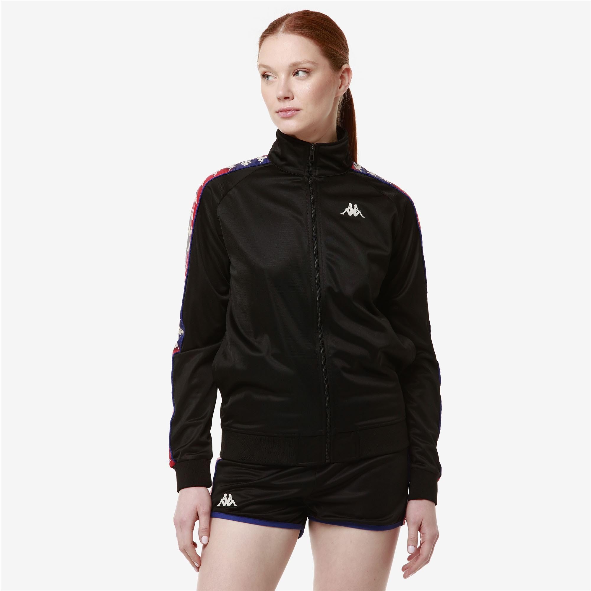 Kappa - Felpa con Zip, Donna, Poliestere, Sport Street, Modello: 222 Banda WANNISTONGT
