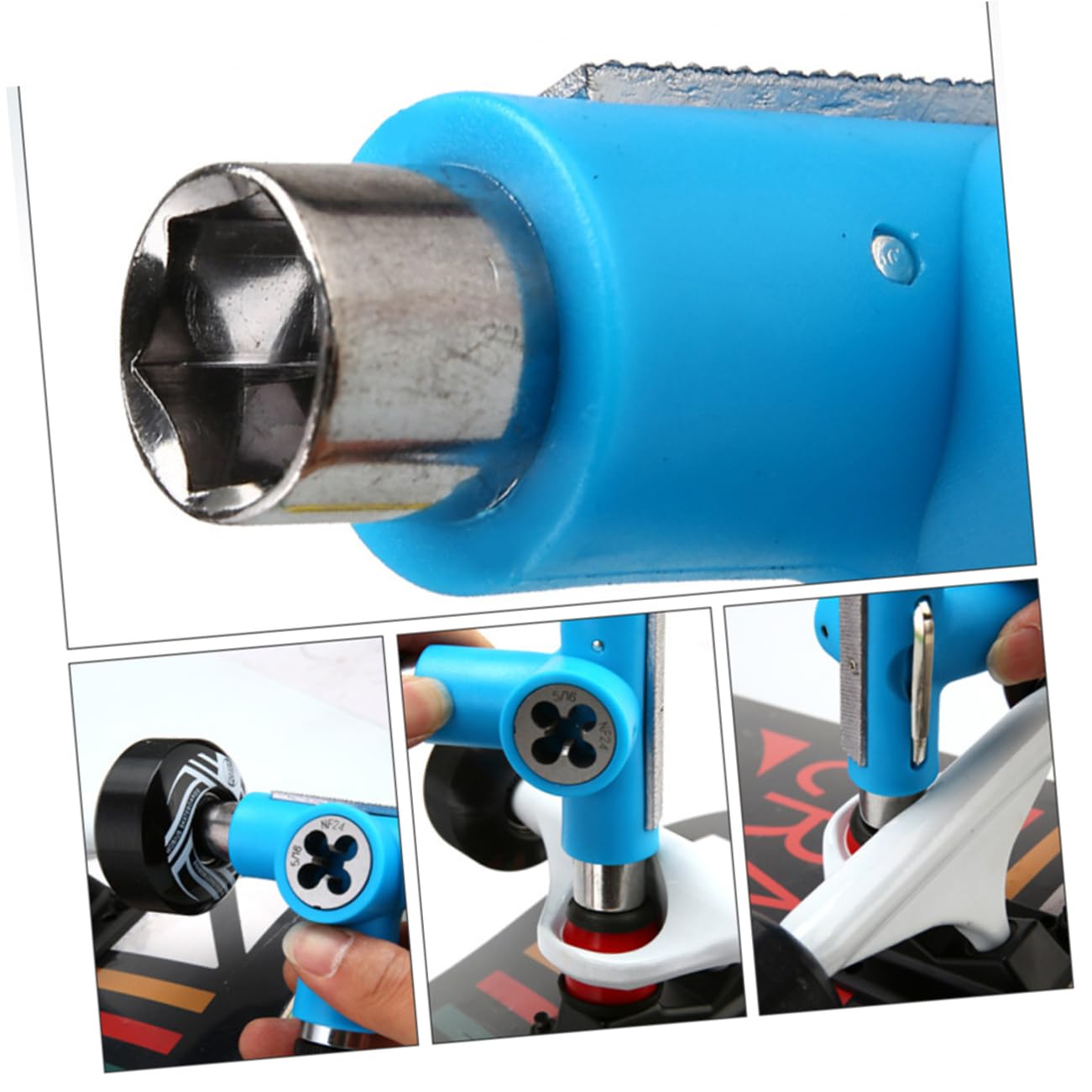 BESPORTBLE Herramienta de Ajuste para Patineta Skateboard en T Azul