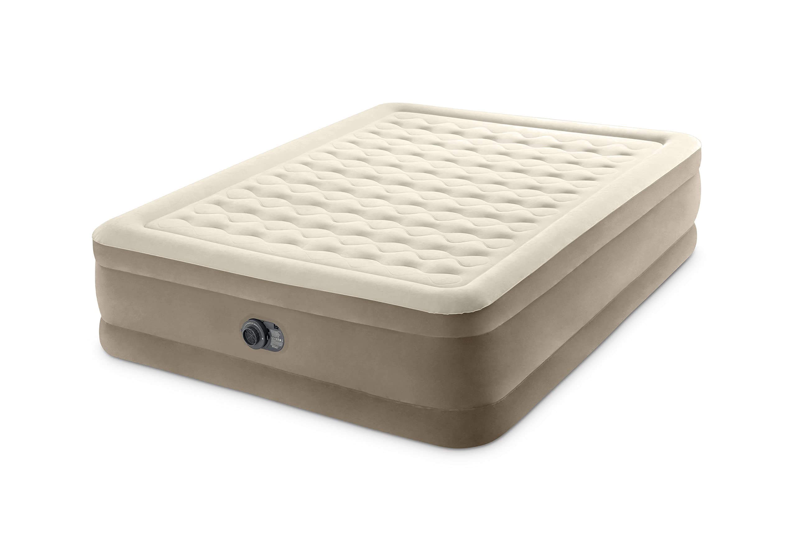 Intex 64428ND - Materasso Dura-Beam Ultra Plush Matrimoniale, con Pompa Elettrica Incorporata, 152x203x46 cm