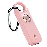 Personal Safety Alarm - 135dB Ultra Loud Siren with LED Strobe Light, USB-C Rechargeable, Compact Keychain Alarm for Women/Men, Emergency Flashlight & Vibration Alert(Pink)