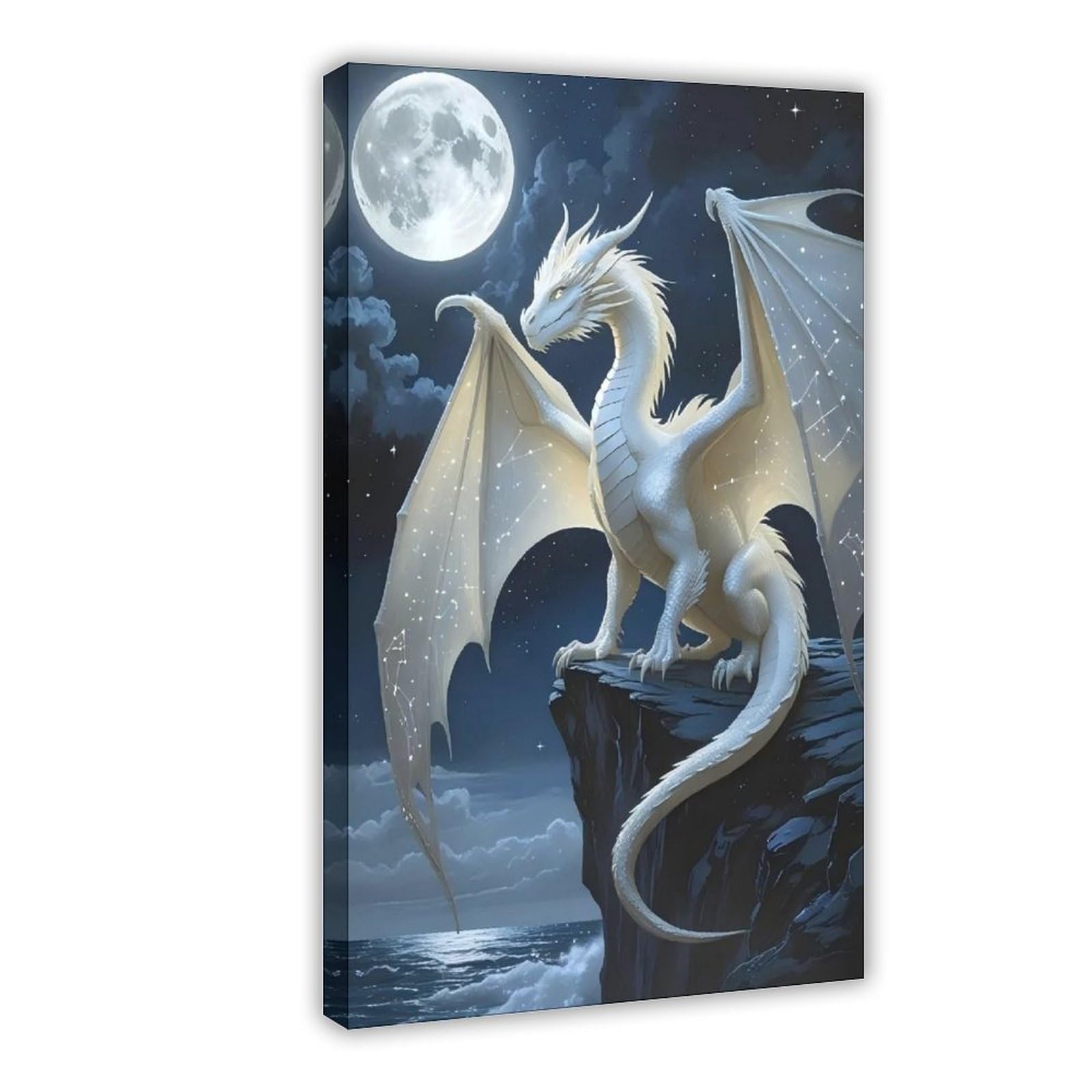 Bareronor Celestial Dragon Poster Canvas Poster Bedroom Decor Landscape Office Room Decor Gift 16" L X 24" W