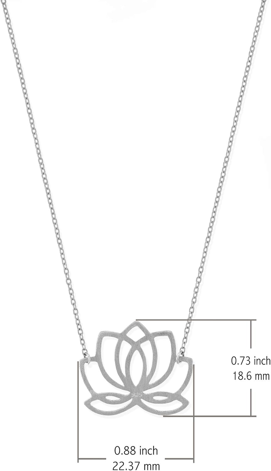 Boma Jewelry Sterling Silver Lotus Blossom Flower Necklace, 16 inches - Image 4