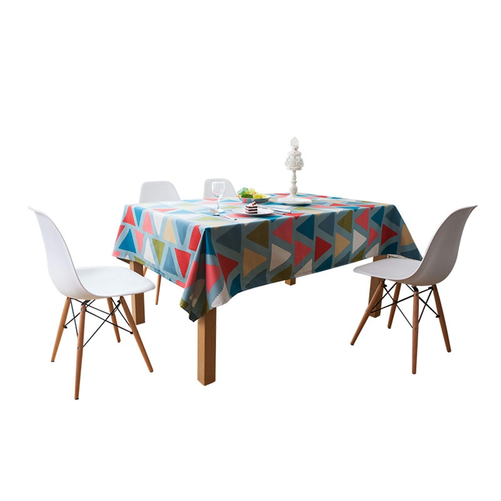 Nappe picnic et toile de fond décorative triangles en coton 145x200