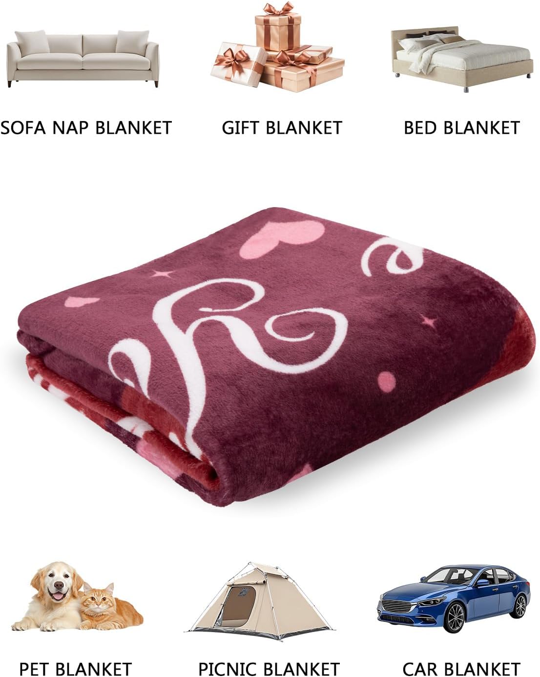 ROC PARTY Gifts for Mom, Mom Birthday Gifts Blanket, Valentines Day Moms Gift for Women from Daughter Son, We Love You Present for Mother Mommy Mothers Day Christmas 60" x 50"