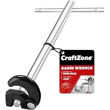 11" Basin Wrench Sink Wrench Adjustable Tap Nut Spanner Basin Spanner for Plumber Capacity of 3/8" to 1-1/4" for Under Sink