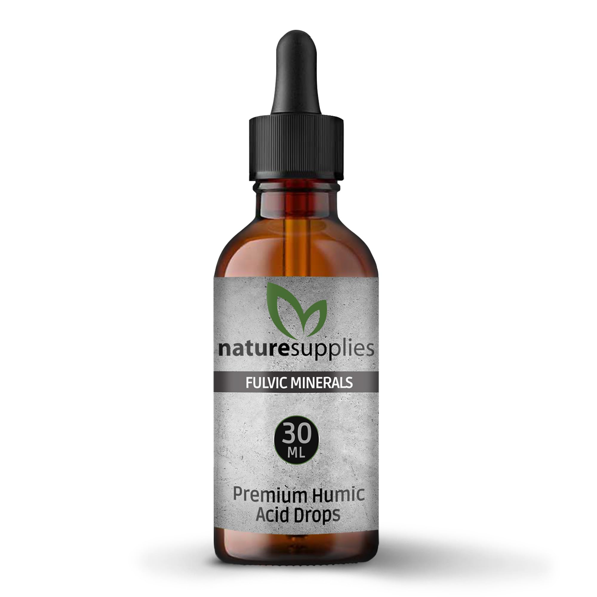 naturesupplies Fulvic Acid Minerals 30ml Bottle - 40 Million Years Old - 33 Organic Amino Acids - Premium Detox Antioxidant Liquid, GMO, Chemicals Free -